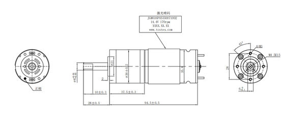 Un bon prix. Moteur à engrenage métallique micro de 36 mm avec vitesse de charge nominale de 140 ± 10% RPM en ligne